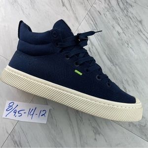 Cariuma Navy Knit high top sneaker shoes |mens 8 | womens 9.5 |